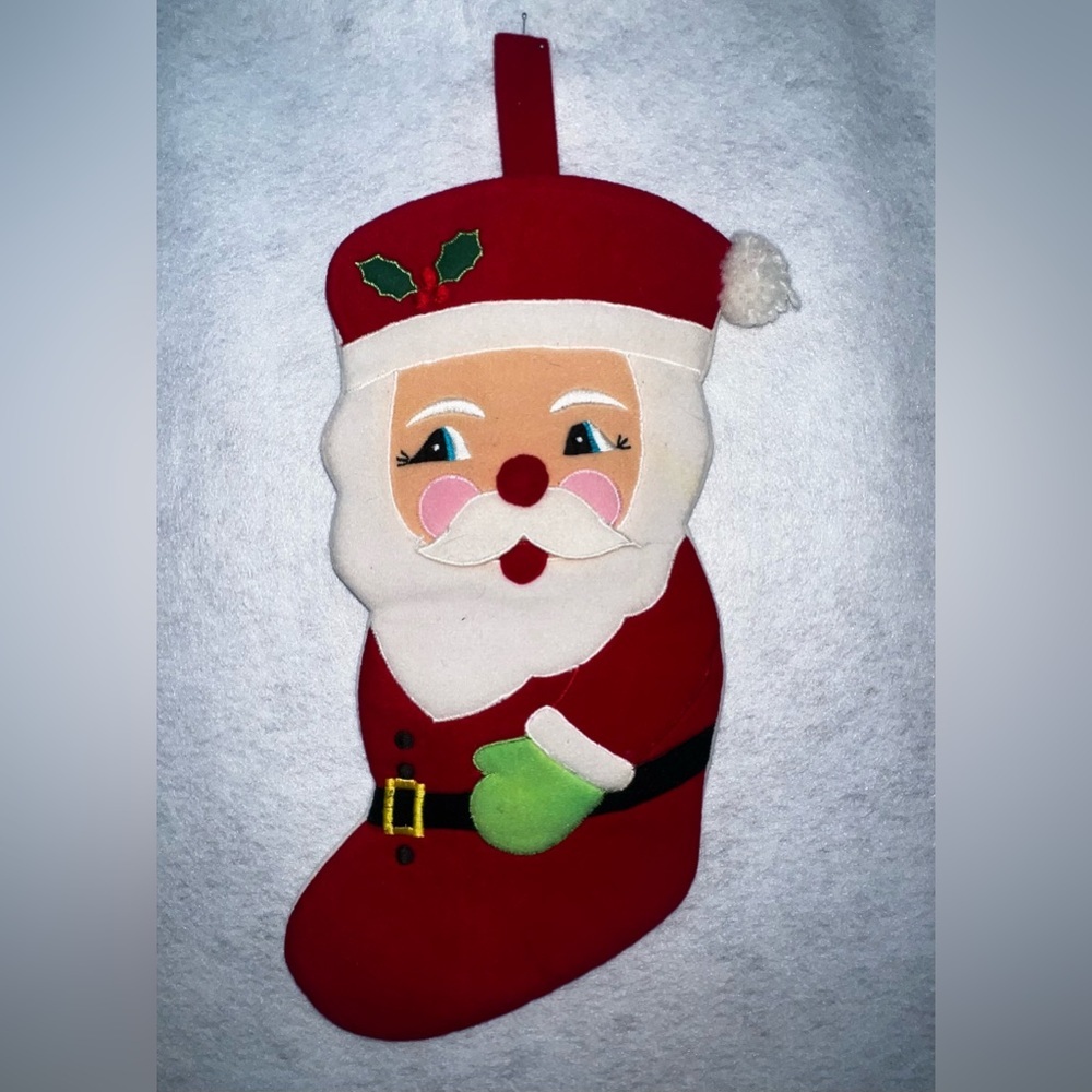 1983 R. Dakin & Company Santa Stocking Vintage. Child Stocking